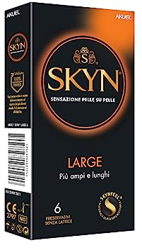 SKYN Large, preservativi ultramorbidi e larghi senza lattice, 6 pezzi