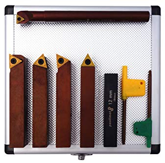 paulimot Drehmeißel-Set mit Wendeplatten, 16 mm, inkl. Bohrstange Ø 12 mm