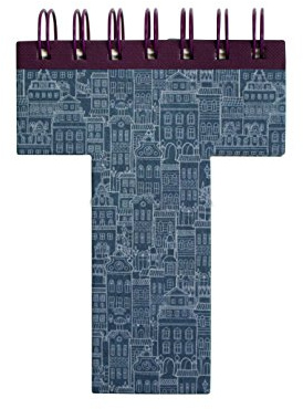IF Carnet de notes alphabook – Lettre T, lettre initiale, reliure à spirales, petit carnet