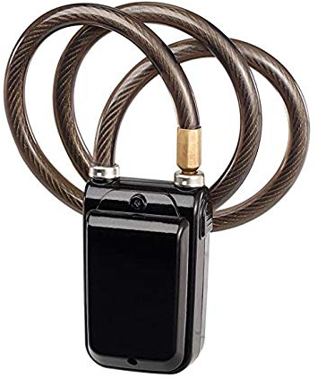 Semptec Urban Survival Technology Alarmschloss: App-gesteuertes Kabelschloss, Bluetooth, Alarm für Fahrrad, Tür u.v.m. (Fahrrad Alarmanlage Bluetooth, Alarmanlage mit App)