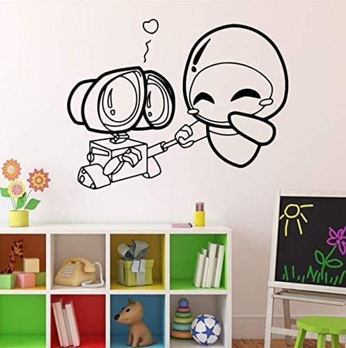 Wand-E Und Eva Wandtattoo Cartoons Roboter Vinyl Aufkleber Home Decor Ideen Interieur Abnehmbare Kinderzimmer Wand Art45X58Cm