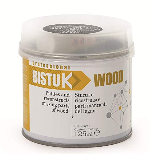 Stucco per legno bicomponente poliestere+catalizzatore Bistuk Legno - Abete, 125 ml