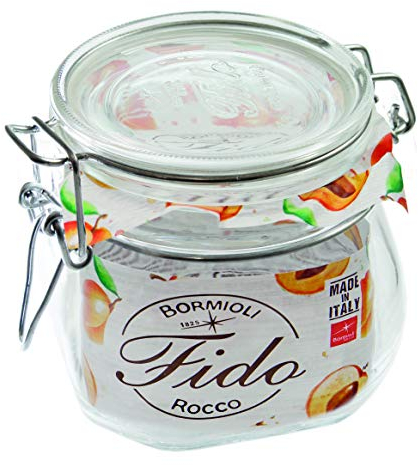 Bormioli Rocco Fido 4309 Drahtbügelgläser, 560ml Kapazität, 6 Stück, Weiß