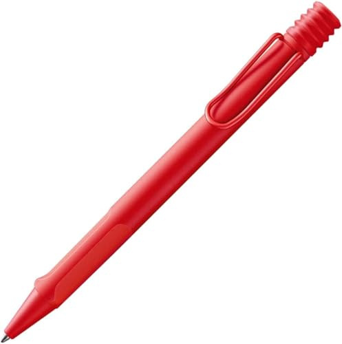 Lamy safari cozy Kugelschreiber 220 Special Edition – Kuli aus robustem ABS-Kunststoff in der Farbe Strawberry Erdbeere mit ergonomischem Griff und zeitlosem Design – Mit Großraummine – Strichbreite M, 1 Stück (1er Pack)