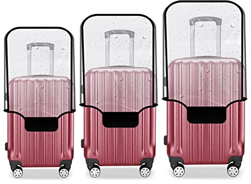 Suitcase Covers for Luggage 3 Pack 0.4mm Heavy Duty Clear PVC Waterproof