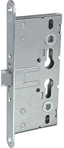 BMH Fluchttürschloss Türschloss DM65 PZ72 universal, 1-flügelig Stulp 24 mm mit Rosettenlöcher, Edelstahl 1759