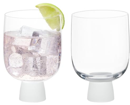 Anton Studio Designs Oslo Handgefertigte DOF-Becher für Whisky, Spirituosen oder Wasser - 300 ml - Frost - Set mit 2 eleganten Trinkgläsern