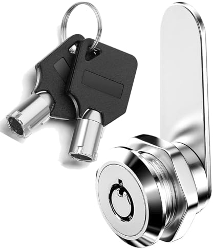 ZiYuya Cerradura tubular de rosca de 16 mm con llave igual, cerradura para buzón, armario, buzón, aparador, palanquilla de buzón, cerradura para puertas y muebles