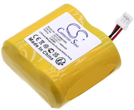 TECHTEK Battery 1600mAh compatible with [Dorma] DOM ELS Pro, ELS Guardian, Guardian S, Pro, ENiQ, ENiQ S, ENIQ Half Cylinder, Padlock, Tapkey Smart Lock, XS Zylinder, XS-Pro-Zylinder replaces 1205921