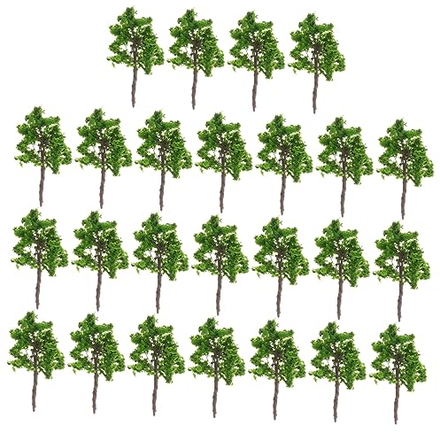 OUNONA 25stücke Teiliges Miniatur Baum-Set Grün Plastik Modell Bäume Für Landschaft Diorama Modellbau Architektur Zubehör Spur n z Zur Dekoration Von Haus Und Arbeitsplatz