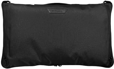The Frenchie Co. - Closet Bag - Black - Garment travel bag with shoulder and backpack straps - Fast no-fold packing; fits up to 10 hangers and 1 pair of shoes; ballistic nylon and Italian leather