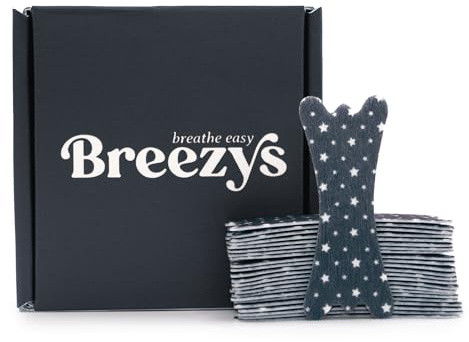 Breezys Nasenstreifen, süßes Nasenatmungsband für besseren Schlaf, Anti-Schnarch-Lösung, Linderung von Verstopfung der Nase – extra stark und bequem, universelle Passform, 25 Karat (Sternennacht)