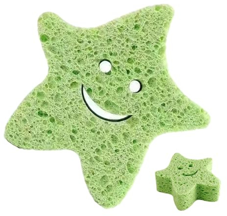 Esponja de baño para niños pequeños, Esponja para bebés para bañarse,Depurador de gel de baño con esponja de pulpa de madera - Bonito cepillo de ducha, producto para eliminar la piel muerta, fro