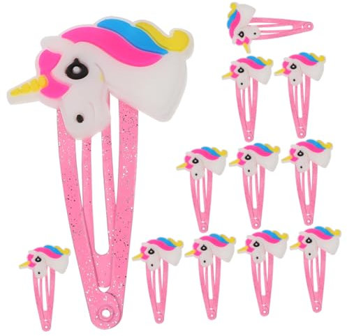 TOYANDONA 20stücke Cartoon-haarspangen Im Einhorn-stil Dekorative Haarspangen Für Mädchen Kleinkinder Junge Mädchen Vielseitig Und Praktisch Für Verschiedene Frisuren