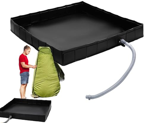Yorajuy Base de Douche Portable pour Camping – Les Pieds Propres | Bac de Douche Portable, Base Pliable, Étanche, Accessoires de Camping pour Voyage, Plage, Extérieur