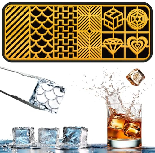 beinkmake Stampo per cubetti di ghiaccio trasparente a forma di cuore per cocktail personalizzati per whisky bourbon in 5 secondi stampi per ghiaccio moderni per accessori da barista