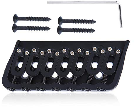 7 Saiten Black Metal Saddle Bridge E-Gitarre Zubehör Musikinstrument