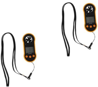 2 Piezas anemómetro digital anemómetro de mano medidor de viento anemómetro electrónico Anemómetro portátil Anemómetro para windsurf medidor de aire medición del viento el plastico Toddmomy