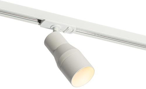 QAZQA Foco moderno blanco para sistema de raíles monofásicos - Iconic Kohua Metálica/Aluminio/Plástico Redonda Adecuado para LED Max. 1 x 10 Watt
