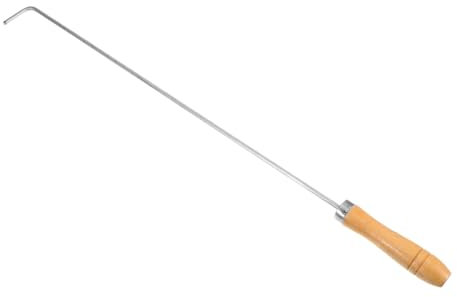 TOGEVAL Tisonnier Acier Inoxydable Épais Long pour Cheminée Et Barbecue Outil Résistant Et Sécurisé pour Feu Extérieur Et Intérieur
