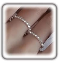 Zierliche Perlenringe für Damen, mehrlagige, stapelbare Perlen, elastische Ringe, einfache Vintage-Knöchelringe, ästhetisches Schmuckzubehör