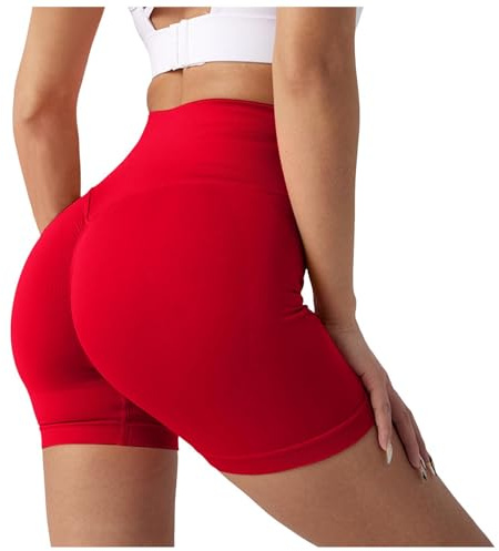 Générique Shorty Femme Ceinture Amincissante Ventre Plat Culotte Grossesse Anti Frottement Gaine Collants Sculptants Remonte Fesses sans Couture Gainante Rembourrée Fesse Cuisse Invisible Lot Rouge,S