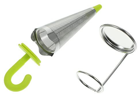 SOLUSTRE Stainless Steel Umbrella Tea Infuser Strainer Food Grade Fine Mesh Design for Loose Tea Leaves for Home Tearooms Restaurants and Offices