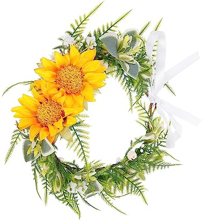 GALPADA Coroncina Sposa Girasole Accessorio per Fiori per Matrimonio e Feste Cerchietto per Donne e Ragazze Decorazione Naturale e per