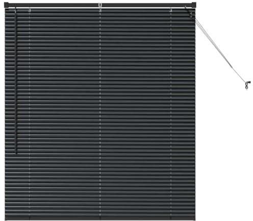 vidaXL Persianas venecianas Negro 130 x 115 cm Aluminio