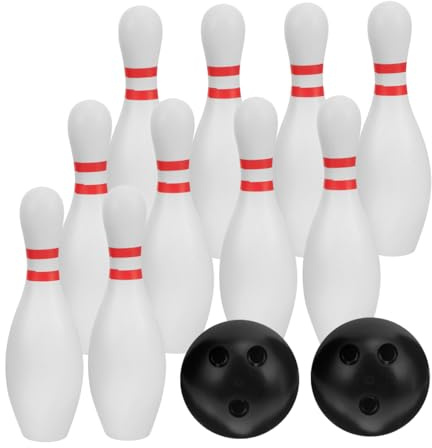Supvox Bowling für Großes Kegelspiel Indoor Outdoor Fördert Motorik Hand Auge Koordination und Logisches Denken Robustes Kunststoff Bowling Spiel für Kleinkinder und Familienspaß