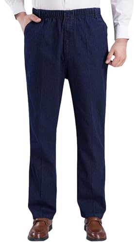 Jeans Herren Baggy Fit Baumwolle Weite Jeanshose Hose Denim Loose Fit Denim Pants mit Weites Bein Lässig Männer Straight Jeanshose Stretch Schlupfhose Schlupfjeans Stylische Hose