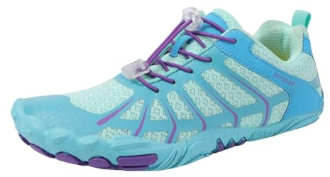 VBEDKDEB Sneakers herr löparskor sportskor vattenskor för kvinnor och män, strand, sportiga barfotaskor, sommar utomhus sportskor för vandring, simning, strand, flod, vandringsskor, Himmelsblå, 38.5