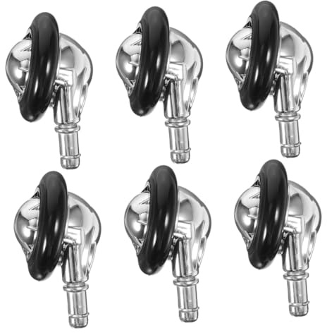 Zerodeko Rotelle per Sedie da Ufficio 6 Pezzi in PVC e Lega di Alluminio Ruote Girevoli Silenziose per Pavimenti Duri Rotelle per Mobili Compatte e Resistenti per Sostituzione Facile