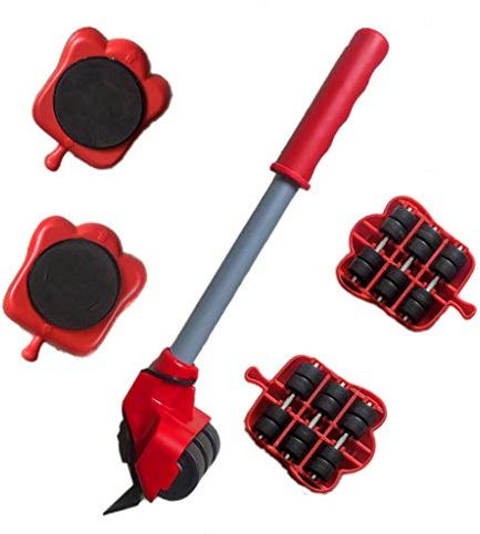 Kit d'outils de transport de meubles - Pour objets lourds - Roulette à 4 roues - Avec barre de roue - Dispositif manuel mobile - Pour déplacer les meubles