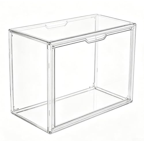 Stapelbares Gewächshaus mit Magnetischer Wasserdichter Tür, Robustes PE für MINI Treibhaus für Kleine Pflanzen, Balkon & Fensterbank, Werkzeuglose Montage, Transparent(36 * 22 * 27cm)