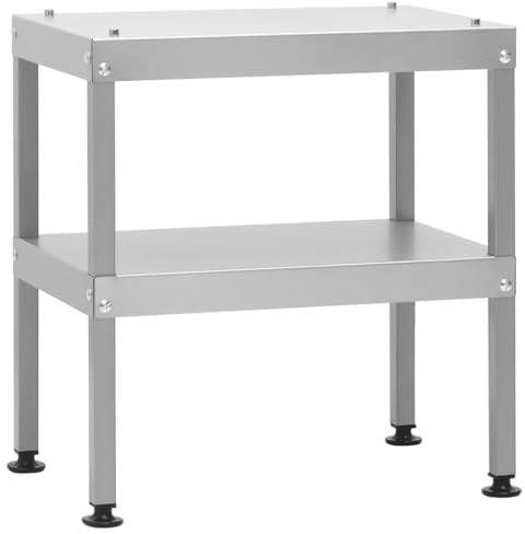 Runheo Mesa para horno de ahumar 40 x 28 x 44,5 cm de acero galvanizado, parrilla eléctrica, barbacoa, placa, raclette, teppanyaki, exterior, balcón, jardín, cocina, hornear, asar, regulador de