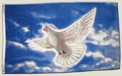Digni® Drapeau Colombe de la Paix 90 x 150 cm