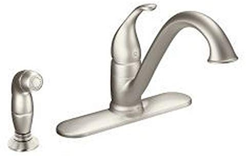 Moen 7840SRS Camerist One-Handle Low Arc Kitchen Faucet with Side Spray, Spot Resist Stainless