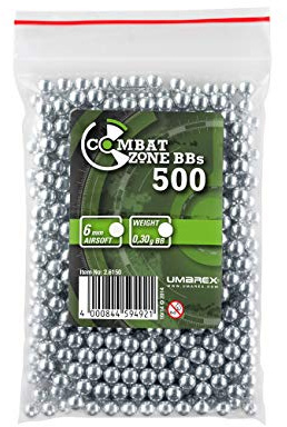 Combat Zone Quality Selection Airsoft Munition Poly Bag, silver, 6 mm