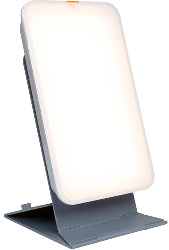 TheraLite Light Therapy Lamp, 10000 LUX Compact Bright Therapy Lamp, LED Bright White Light with Adjustable Height and Brightness Levels for Mood or Winter Blues and Energy Increase, White