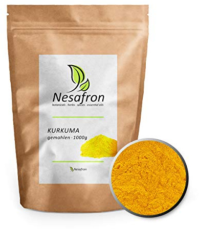 Nesafron Kurkuma gemahlen Curcuma Pulver Aromabeutel 100% Qualität 1000g
