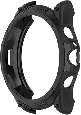 Chofit Hüllen Kompatibel mit Fossil Gen 6 44mm 42mm Hülle, TPU Schutzhüllen Cover Watch Protector Shell Zubehör für Gen6 Smartwatch (44mm, Schwarz)