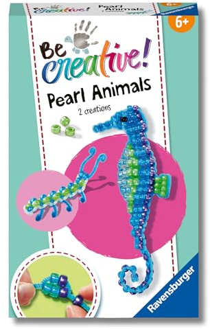 Ravensburger BeCreative Perlentiere Seepferdchen - Bastelset ab 6 Jahre | Perlenset zum Perlentiere basteln, Geschenk für Mädchen und Jungen