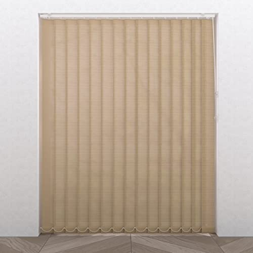 Lamellenvorhang/Vertikaljalousie - Easy Nature - 89mm - Lichtdurchlässig - Beige - 40 x 260-5 lamellen