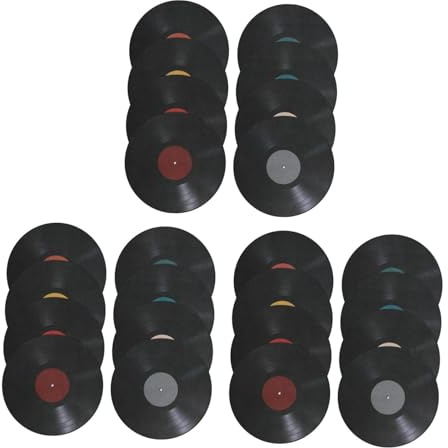 WOONEKY Stück Vinyl Schallplatten Dekoration Musik Vinyl Decoraciones Para Salas De Casa Los Retros Schallplatten Ornament Musik Raumdeko Raumdeko Ästhetisch Vintage Bunt