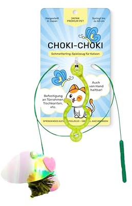 Japan Premium Pet Katzenspielzeug | Katzenangel mit summender Biene & unvorhersehbarer Flugbahn | Interaktives Katzenspielzeug mit Glocke | Katzen Spielzeug geeignet für Kätzchen | 75 cm Langer