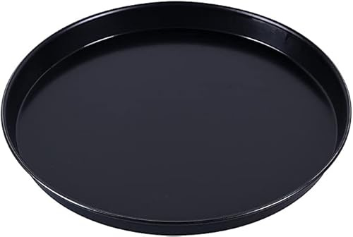Facilemarket Teglia Rotonda Antiaderente per Pizza, Bordi Alti, Realizzata in lamiera bluita (Ferro Blu), Resistente Fino a 280° 32 cm ø x 2,5 cm (altez.)