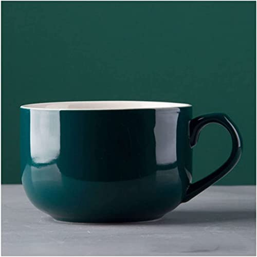 Ciotola for cereali, scodella for zuppa, scodella da tè, tazza grande for zuppa, tazza da caffè con manico, ciotole for zuppa di cereali in ceramica, lavabile in lavastoviglie, adatta al microonde, ta