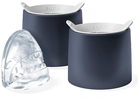 Zoku Hai-Eiskugelform enthält 2 Eisformen, Haifisch-Form, Cocktail-Eisform, Partys, Sudowners, Gin & Tonics, Spaß, Gartenpartys, Grillen, Essen im Freien