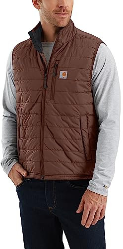 Carhartt Rain Defender, lätt, isolerad väst, Kastanj, M